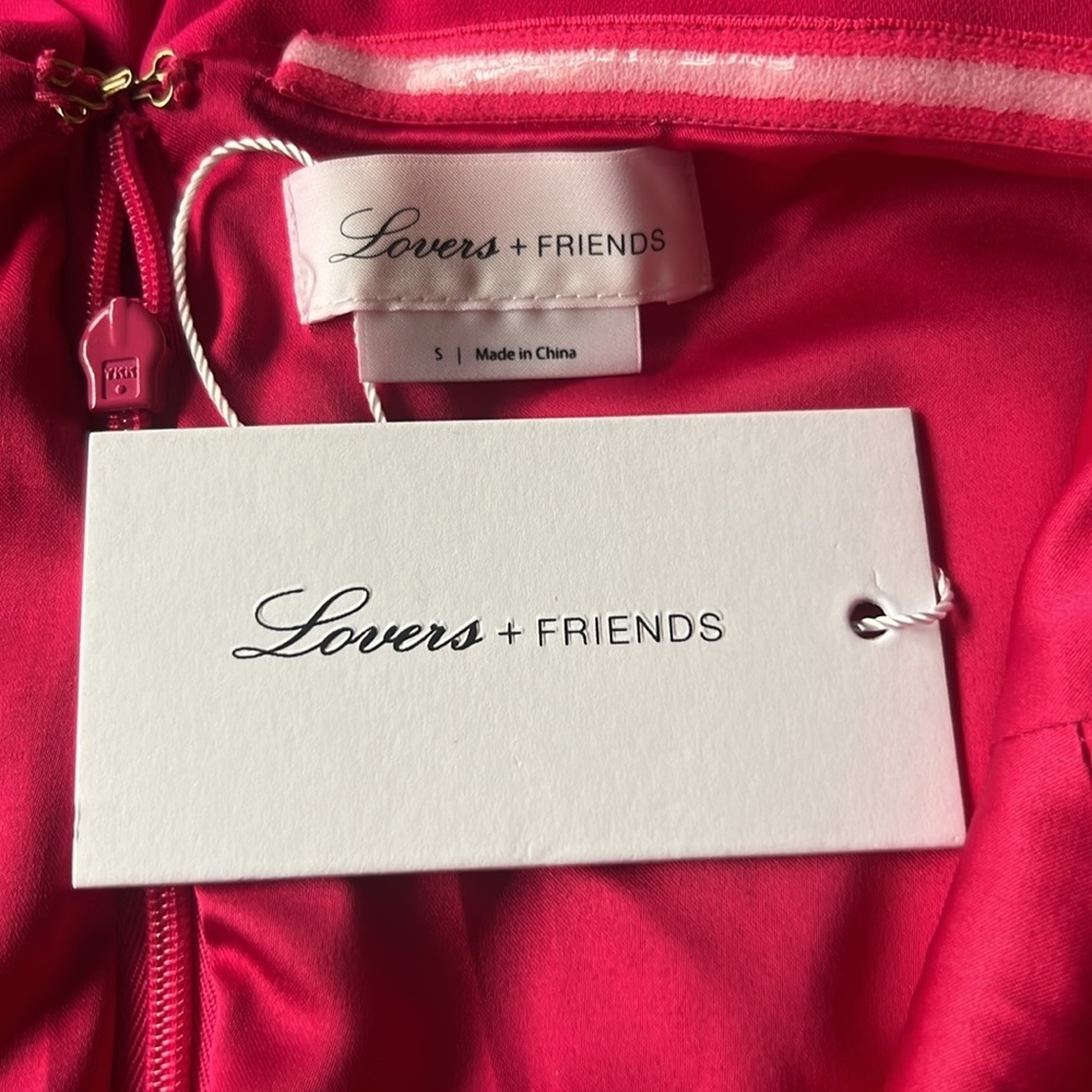 Lovers + Friends Barbiecore Danica Fuchsia Jumpsuit Small NWT - Picture 5 of 10